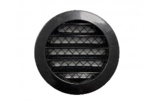 Juodos padavimo-ištraukimo aliumininės grotelės d125mm, Brofer USAV125J Juodos padavimo-ištraukimo aliumininės grotelės d125mm, Brofer USAV125J
